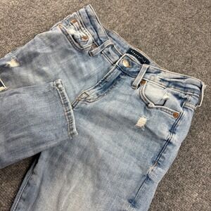 Aeropostale Skinny Jeans 28/30 Light Blue Distressed Denim Womens